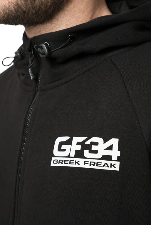 GSA-Ανδρική φούτερ ζακέτα GSA GREEK FREAK μαύρη 